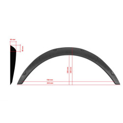 Купити Універсальні накладки на арки UNIV-032 (4 шт, ABS-пластик, чорні)
