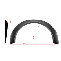 Купити Універсальні накладки на арки UNIV-034 (4 шт, ABS-пластик, чорні)