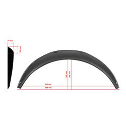 Купити Універсальні накладки на арки UNIV-031 (4 шт, ABS-пластик, чорні)