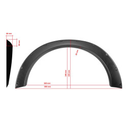 Купити Універсальні накладки на арки UNIV-033 (4 шт, ABS-пластик, чорні)