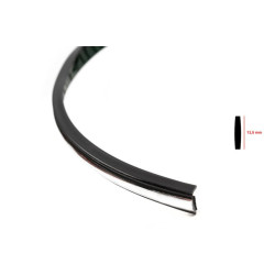 Купить Черный молдинг с хром полоской на метраж sal32 (1 метр, 13.5 мм)