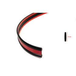 Купить Черный молдинг с красной полоской на метраж sal16b (1 метр, 27 мм)