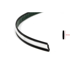 Купить Черный молдинг с хром полоской на метраж sal13 (1 метр, 16.5 мм)