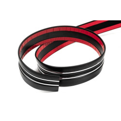 Купить Черный молдинг с хром полоской на метраж sal97 (1 метр, 54 мм)