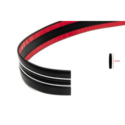 Купить Черный молдинг с хром полоской на метраж sal97 (1 метр, 54 мм)