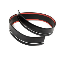 Купить Черный молдинг с хром полоской на метраж sal65 (1 метр, 59 мм)