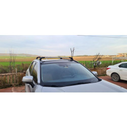 Купить Поперечный багажник на встроенные рейлинги Strong (2 шт) Серый для Toyota Rav 4 2019- гг