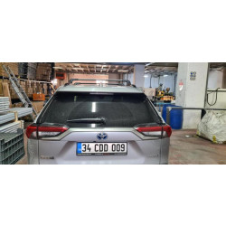 Купить Поперечный багажник на встроенные рейлинги Strong (2 шт) Серый для Toyota Rav 4 2019- гг