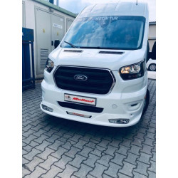 Купить Накладка на передний бампер ERA (2019-2025, под покраску) для Ford Transit 2014- гг