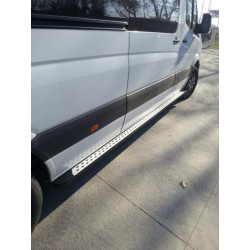 Купити Бокові пороги DOT-Line (2 шт., Алюм.) Середня база для Volkswagen LT 1995-2006 рр