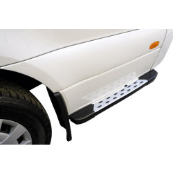 Купити Бокові пороги DOT-Line за колесом (2 шт., Алюм.) 85см для Mercedes Sprinter W907/W910 2018- рр