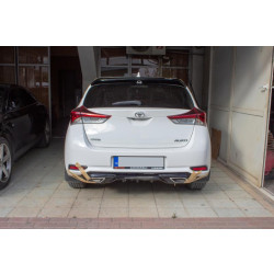 Купити Дифузор на задній бампер (2016-2018, під фарбування) для Toyota Auris рр