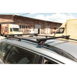 Купити Перемички на звичайні рейлінги під ключ Bold Bar V1 (2 шт) Чорні для Ford Maverick 2000-2007 рр