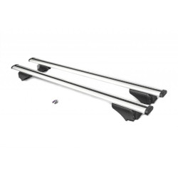 Купить Багажник (поперечины) на обычные рейлинги под ключ Wizard V1 (2 шт) 125 см, Серый для Volkswagen Touran 2010-2015 гг