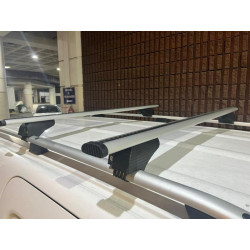 Купить Багажник (поперечины) на обычные рейлинги под ключ Wizard V1 (2 шт) 135 см, Серый для Volkswagen Touran 2010-2015 гг