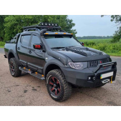 Купить Верхние молдинги дверей (4 шт, ABS) для Mitsubishi L200 2006-2015 гг