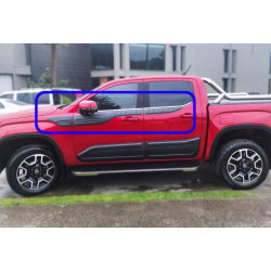Купить Верхние молдинги дверей (6 шт, ABS) для Volkswagen Amarok 2022- гг