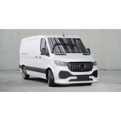 Купить Передний бампер с решеткой ABS (под покраску) для Mercedes Sprinter W907/W910 2018- гг