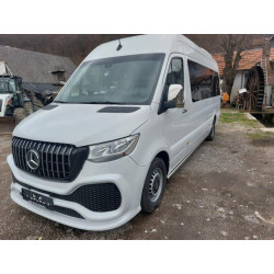 Купить Передний бампер с решеткой ABS (под покраску) для Mercedes Sprinter W907/W910 2018- гг