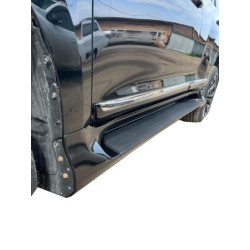 Купити Бокові пороги GX-style (2 шт., алюміній) Чорний колір (чорна підніжка) для Toyota Land Cruiser Prado 150