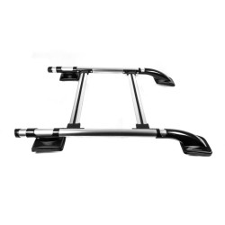 Купить Рейлинги Shark (с поперечинами) Серый цвет для Toyota Hilux 2015- гг