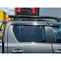 Купить Рейлинги Shark (с поперечинами) Серый цвет для Toyota Hilux 2015- гг