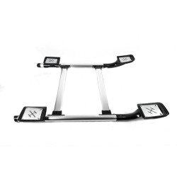 Купити Рейлінги Shark (з поперечиною) Чорний колір для Toyota Hilux 2015- рр