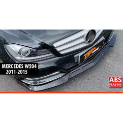 Купить Накладка на передний бампер DPT V1 (2011-2015, черный глянец) для Mercedes C-class W204