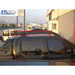 Купить Рейлинги с перемычками (2 шт, Черные) Серые для Nissan Navara/NP300 2016- гг