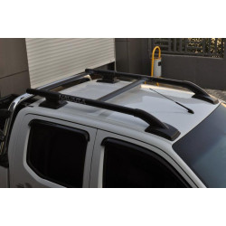 Купить Рейлинги с перемычками (2 шт, Черные) Серые для Nissan Navara/NP300 2016- гг