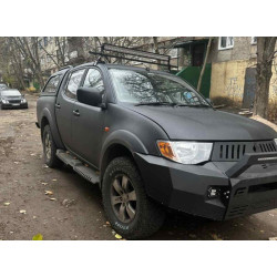 Купить Боковые пороги Dakar V2 с LED (2019-2025, 2 шт, металл) для Mitsubishi L200