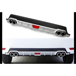 Купить Универсальный задний диффузор DPT V-8 (ABS) (серый-2025черный глянец)