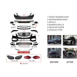 Купити Комплект рестайлінгу на Maybach (з оптикою) для Mercedes S-сlass W222