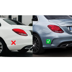 Купити Задній дифузор (дизайн C63 2014-2018) для Mercedes C-сlass W205 рр