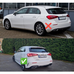 Купить Задний диффузор с насадками (Дизайн A35 HB) для Mercedes A-сlass W177 2018- гг