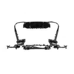 Купить Задний диффузор с насадками Black (для AMG/AMG-Line, Дизайн E63 2016-2020) для Mercedes E-сlass W213