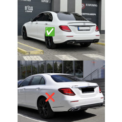 Купить Задний диффузор с насадками Black (для AMG/AMG-Line, Дизайн E63 2016-2020) для Mercedes E-сlass W213