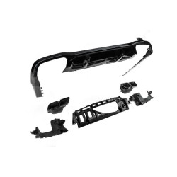Купить Задний диффузор с насадками Black (для AMG/AMG-Line, Дизайн E63 2016-2020) для Mercedes E-сlass W213