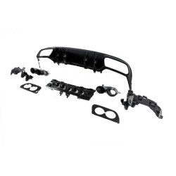 Купити Задній дифузор з насадками (для coupe дизайн AMG43) для Mercedes C-сlass W205 2014-2021рр