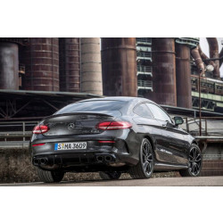 Купити Задній дифузор з насадками (для coupe дизайн AMG43) для Mercedes C-сlass W205 2014-2021рр
