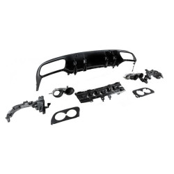 Купити Задній дифузор з насадками (для coupe дизайн AMG43) для Mercedes C-сlass W205 2014-2021рр