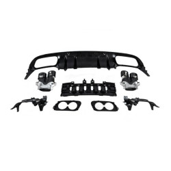 Купити Задній дифузор з насадками (для coupe дизайн AMG43) для Mercedes C-сlass W205 2014-2021рр