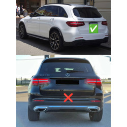 Купить Задний диффузор с насадками (Дизайн AMG43) для Mercedes GLC X253