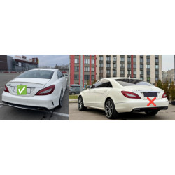 Купити Задній дифузор з насадками (2015-2018, Дизайн CLS63) для Mercedes CLS C218 рр