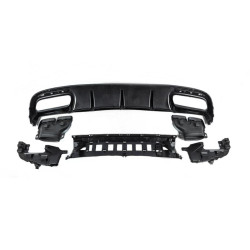 Купить Задний диффузор с насадками Black (2018-2020, Дизайн S-COUPE63) для Mercedes S-class C217 Coupe