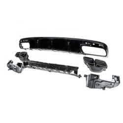 Купить Задний диффузор с насадками Black (2018-2020, Дизайн S-COUPE63) для Mercedes S-class C217 Coupe