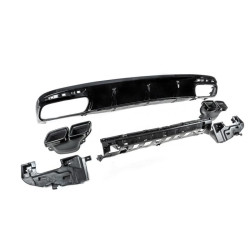 Купить Задний диффузор с насадками Black (2018-2020, Дизайн S-COUPE63) для Mercedes S-class C217 Coupe