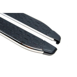 Купити Бокові пороги Black Line (2 шт., Алюміній) Довжина 223 см