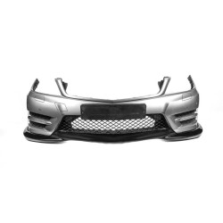 Купить Накладка на передний бампер DPT V2 (2011-2015, черный глянец) для Mercedes C-class W204