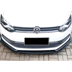 Купити Передня Lip накладка DPT V-2 (чорний глянець) для Volkswagen Polo 2010-2017 рр